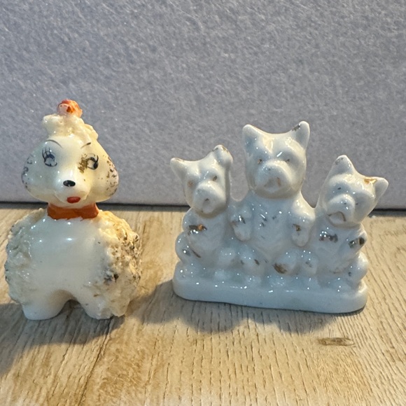 Occupied Japan Other - Vintage spaghetti poodle and Japan Terrier Ceramic Dog Figurines MCM